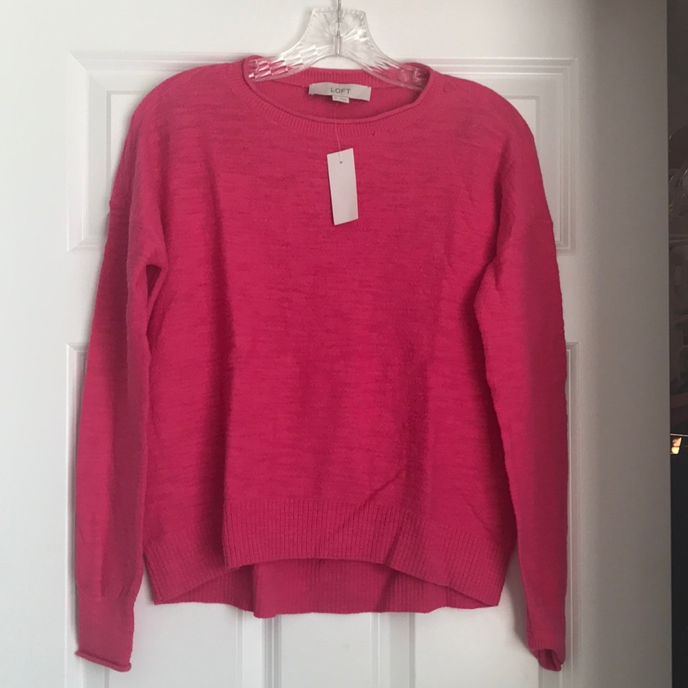 NWT Loft Watermelon color sweater XS